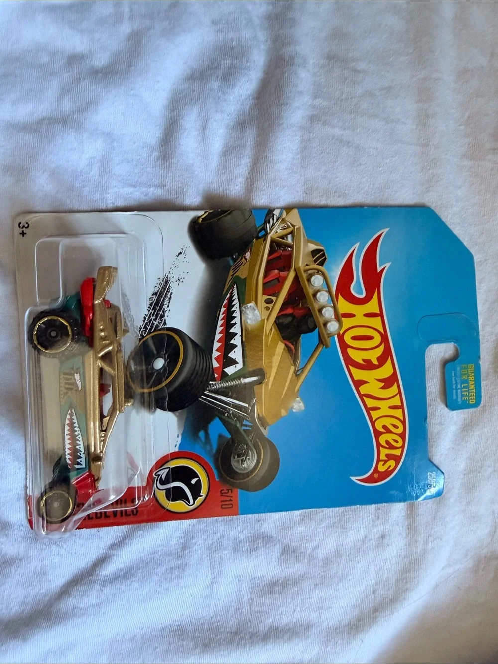 Hot Wheels Gold Shark Monster Truck - Kids Vehicle Toy (Gold, Red, Black)